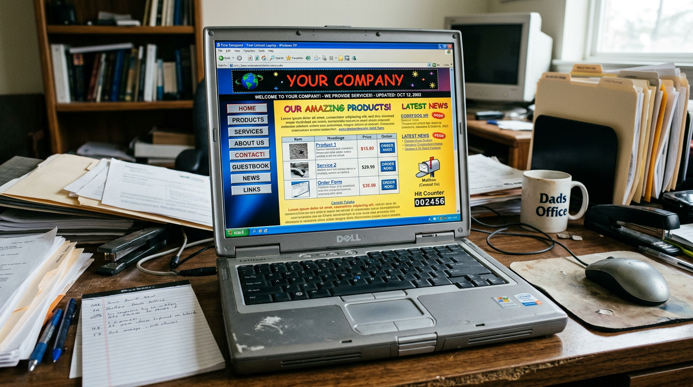 Outdated website example